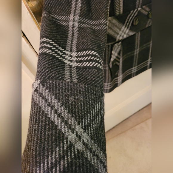 Esprit Gray Plaid Peacoat - Picture 6 of 8